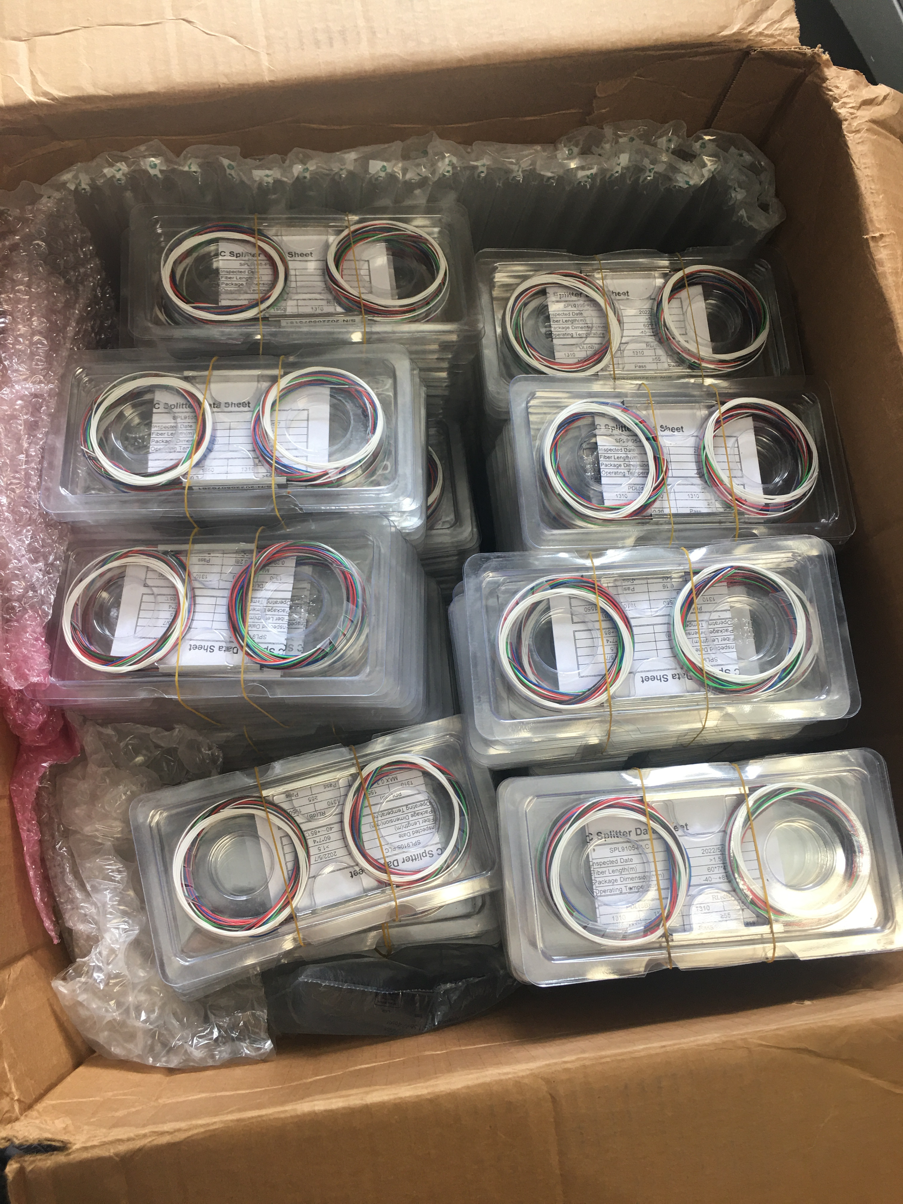 Optical Splitters PLC SM G.657A1 1x8 0.9mm No Connectors 3